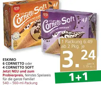 SPAR Gourmet Eskimo 6 Cornetto oder 4 Cornetto Soft 540-560 ml Angebot