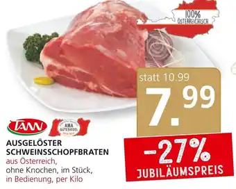 SPAR Gourmet Tann ausgelöster Schweinsschopfbraten per kg Angebot