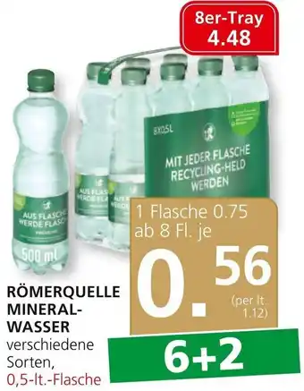 SPAR Gourmet Römerquelle Mineralwasser 1,5 Liter Angebot