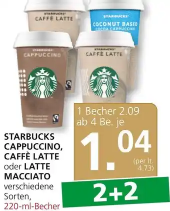 SPAR Gourmet Starbucks Cappuccino, Caffè Latte oder Latte Macchiatto 220 ml Angebot
