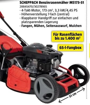 Bauhaus Benzin-rasenmäher ms173-51 Angebot