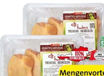 Spar Feinstes geflügel hendl oberkeulen Angebot