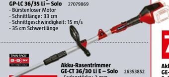 Bauhaus Elektronik-akku-rasentrimmer ge-ct 36-30 li e solo Angebot