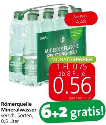 Spar Mineralwasser Angebot