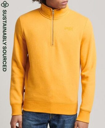 Superdry Organic cotton vintage logo zip henley sweatshirt Angebot