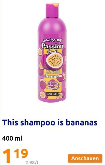 Action This Shampoo is Bananas 400 ml Angebot