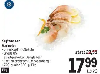 Metro Süßwasser Garnelen 700 g oder 800 g Angebot