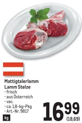 Metro Mattigtalerlamm Lamm Stelze Angebot