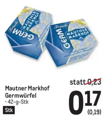 Metro Mautner Markhof Germwürfel 42 g Angebot