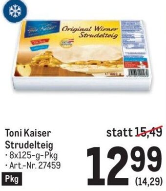 Metro Toni Kaiser strudelteig 8x125 g Angebot