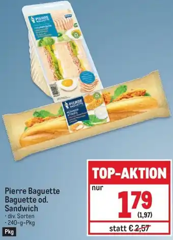 Metro Pierre Baguette Baguette od. Sandwich 240 g Angebot