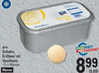 Metro aro Schoko Erdbeer od. Vanilleeis 5 L Angebot
