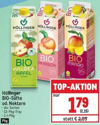 Metro Höllinger BIO-Säfte od. Nektare 1 l Angebot