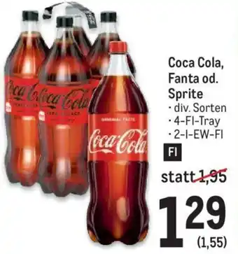 Metro Coca Cola, Fanta od. Sprite 2 l Angebot