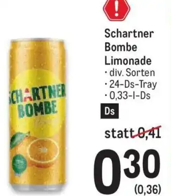 Metro Schartner Bombe Limonade 0,33 l Angebot