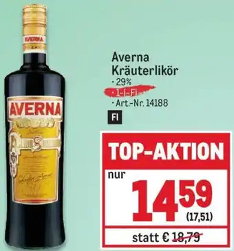 Metro Averna Kräuterlikör 1 l Angebot
