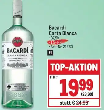 Metro Bacardi Carta Blanca 1,5 l Angebot