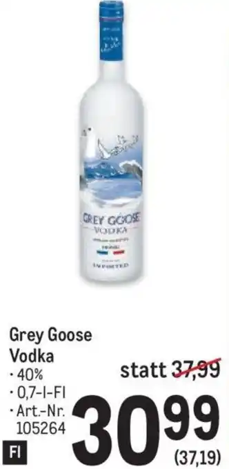 Metro Grey Goose Vodka 0,7 l Angebot