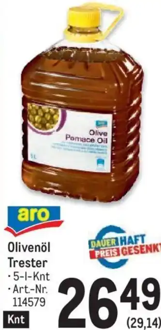 Metro Olivenöl Trester 5L Angebot