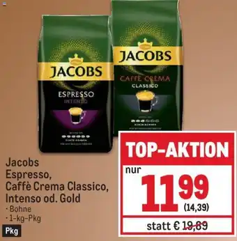 Metro Jacobs Espresso, Caffè Crema Classico, Intenso od. Gold 1 kg Angebot