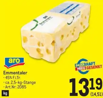 Metro Emmentaler 2,5 kg Angebot