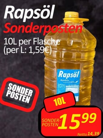 Wurstico Rapsöl 10L Angebot