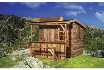 Hornbach Gartenhaus weka man cave rustikal mit individuellem schriftzug, fußboden, überdachte theke mit sitzgelegenheit gr. 1 240 x 33 Angebot