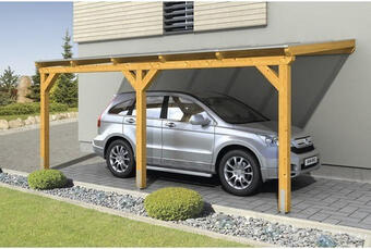 Hornbach Einzelcarport skan holz vogtland 300x541 cm eiche hell Angebot