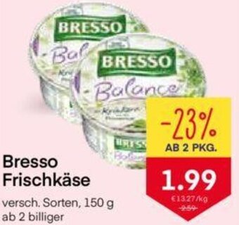 MPreis Bresso Frischkäse 150g Angebot