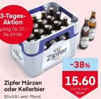 MPreis Zipfer Märzen oder Kellerbier 20x0.5l Angebot