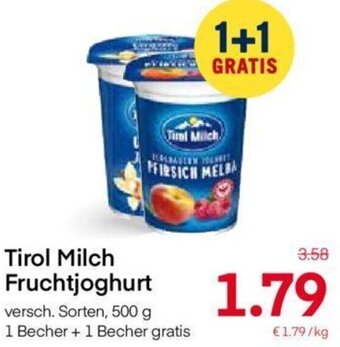 MPreis Tirol Milch Fruchtjoghurt 500 g Angebot