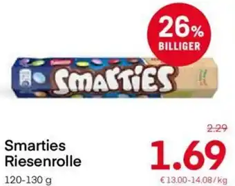 MPreis Smarties Riesenrolle 120-130 g Angebot