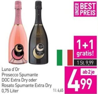 Luna d'Or Prosecco Spumante DOC Extra Dry oder Rosato Spumante Extra Dry 0,75 Liter