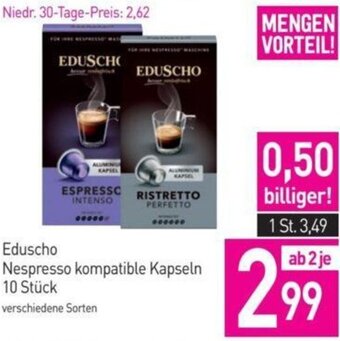 Sutterlüty EDUSCHO Nespresso kompatible Kapseln 10 Stück Angebot