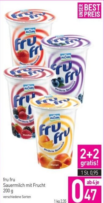Sutterlüty fru fru Sauermilch mit Frucht 200 g Angebot
