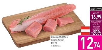 Sutterlüty Österreichisches Schweinefilet per kg Angebot