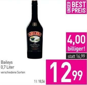 Sutterlüty Baileys 0,7 Liter verschiedene Sorten Angebot