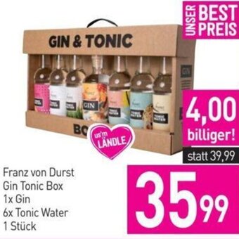 Sutterlüty Franz von Durst Gin Tonic Box 1x Gin 6x Tonic Water 1 Stück Angebot