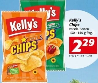 Nah&Frisch Kelly's Chips versch. Sorten 130 - 150 g-Pkg. Angebot