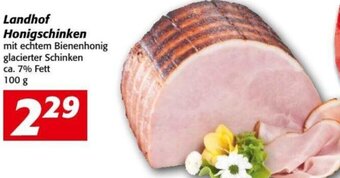 Nah&Frisch Landhof Honigschinken mit echtem Bienenhonig glacierter Schinken ca. 7% Fett 100 g Angebot