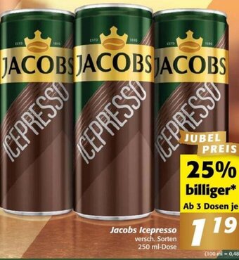 Nah&Frisch Jacobs Icepresso versch. Sorten 250 ml-Dose Angebot
