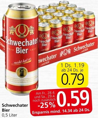Spar Schwechater Bier 0,5 Liter Angebot
