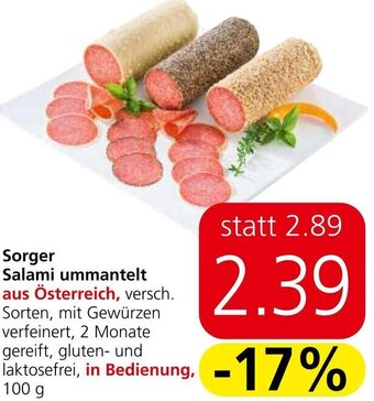 Spar Sorger Salami ummantelt 100 g Angebot