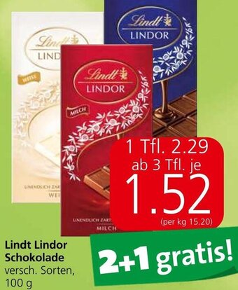 Spar Lindt Lindor Schokolade versch. Sorten, 100 g Angebot