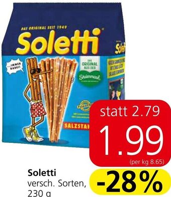 Spar Soletti versch. Sorten, 230 g Angebot