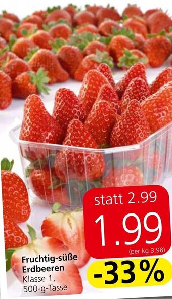 Spar Fruchtig-süße Erdbeeren Klasse 1, 500-g-Tasse Angebot