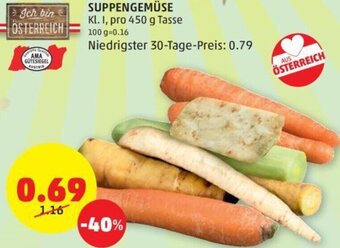 PENNY SUPPENGEMÜSE Kl. I, pro 450 g Tasse Angebot