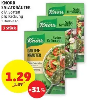 PENNY KNORR SALATKRÄUTER div. Sorten pro Packung 3 Stück Angebot