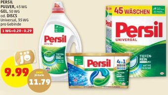 PENNY PERSIL PULVER, 45 WG GEL, 50 WG od. DISCS Universal, 35 WG pro Gebinde Angebot
