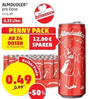 PENNY ALMDUDLER* pro Dose 0,33 Liter Angebot
